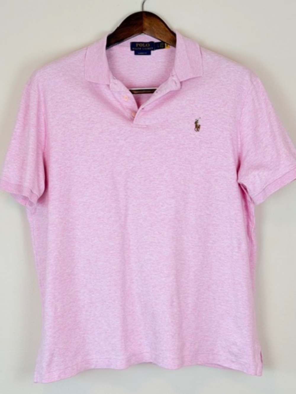 Polo Ralph Lauren Pink Classic Fit Polo, Men's Large Preppy Casual Y2K